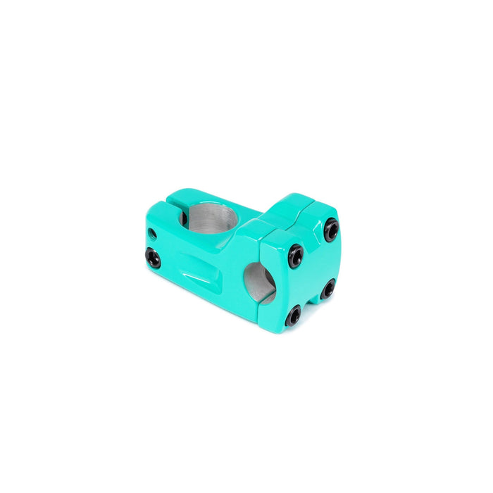 Teal Salt Pro Frontload Stem with wide faceplate and Shark Tooth Clamping technology.