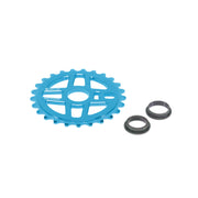 Blue SALT PRO SPROCKET alloy bike sprocket with 19mm and 22mm spindle adapters.