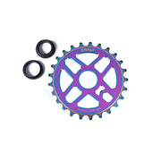 SALT PRO SPROCKET in oil slick finish with 19mm and 22mm spindle adaptors.