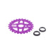 SALT PRO SPROCKET in purple with spindle adapters, made of 6061-T6 alloy.