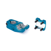 Blue SALT PRO TOPLOAD STEM with wider clamp and shark tooth clamping system for secure bar grip