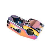 SALT PRO TOPLOAD STEM in oil slick finish with 48mm faceplate, 33mm rise, and Shark Tooth Clamping for secure handlebar grip.