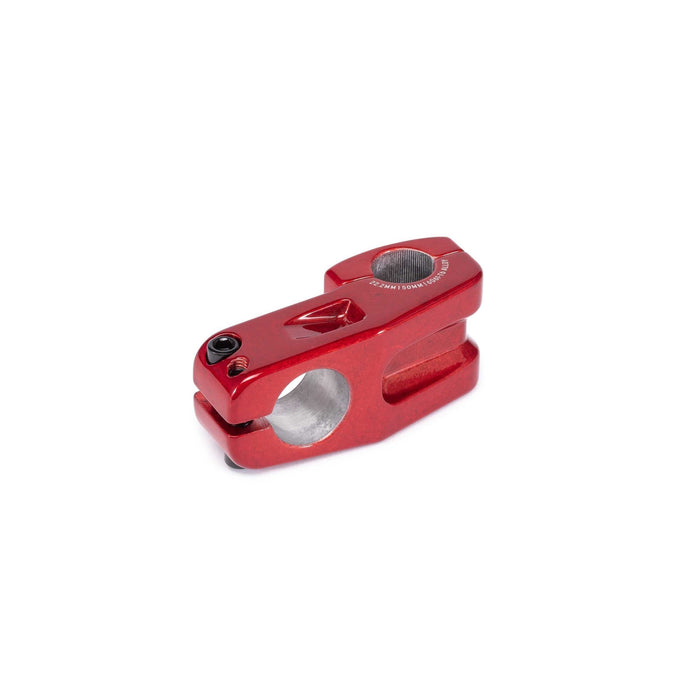 Red SALT PRO TOPLOAD STEM with 48mm faceplate and STC clamping for bar grip, made of forged 6061-T6 alloy.
