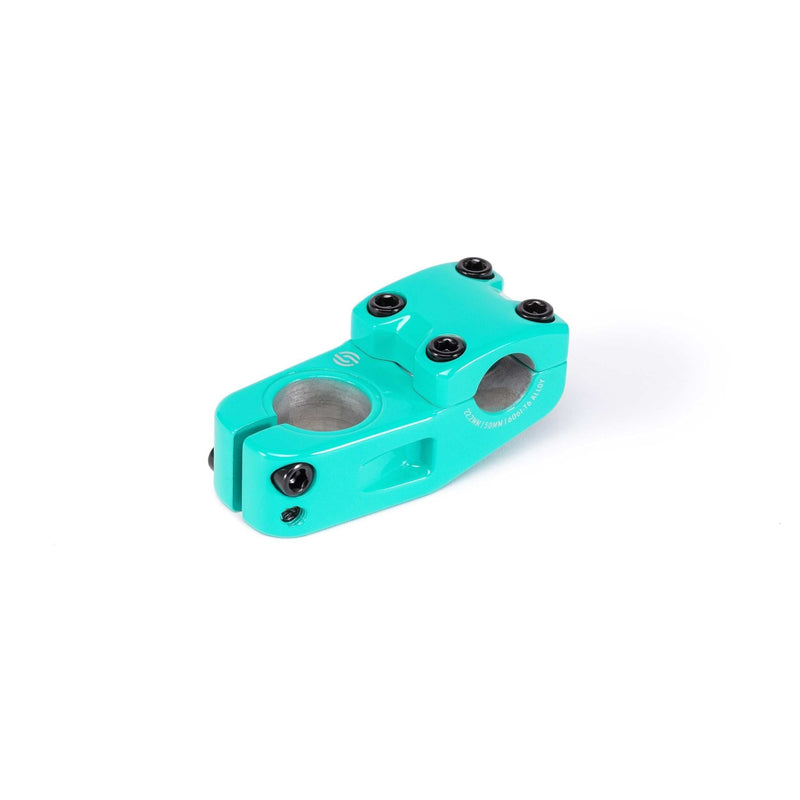 Blue SALT PRO TOPLOAD STEM with 33mm rise and Shark Tooth Clamping for BMX bikes
