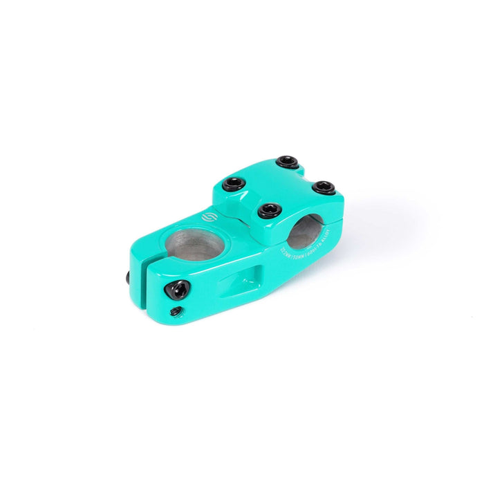 Blue SALT PRO TOPLOAD STEM with 33mm rise and Shark Tooth Clamping for BMX bikes