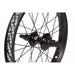 Black SALT ROOKIE cassette rear wheel with 9t driver and 35mm single wall rim for BMX bikes.