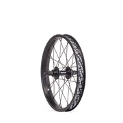 Black SALT ROOKIE FREEWHEEL rear wheel with alloy hub and 35mm single wall rim.