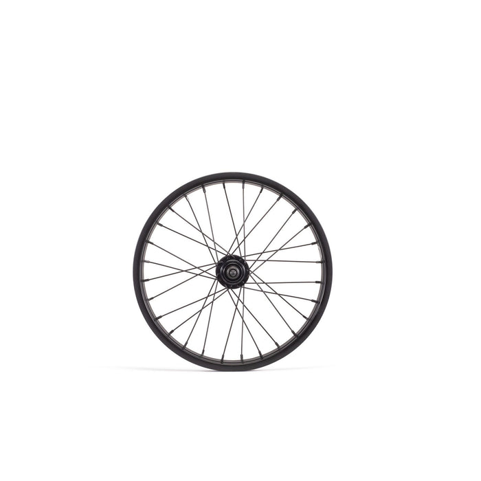 Black SALT ROOKIE freewheel rear wheel with alloy hub and 35mm single wall rim.