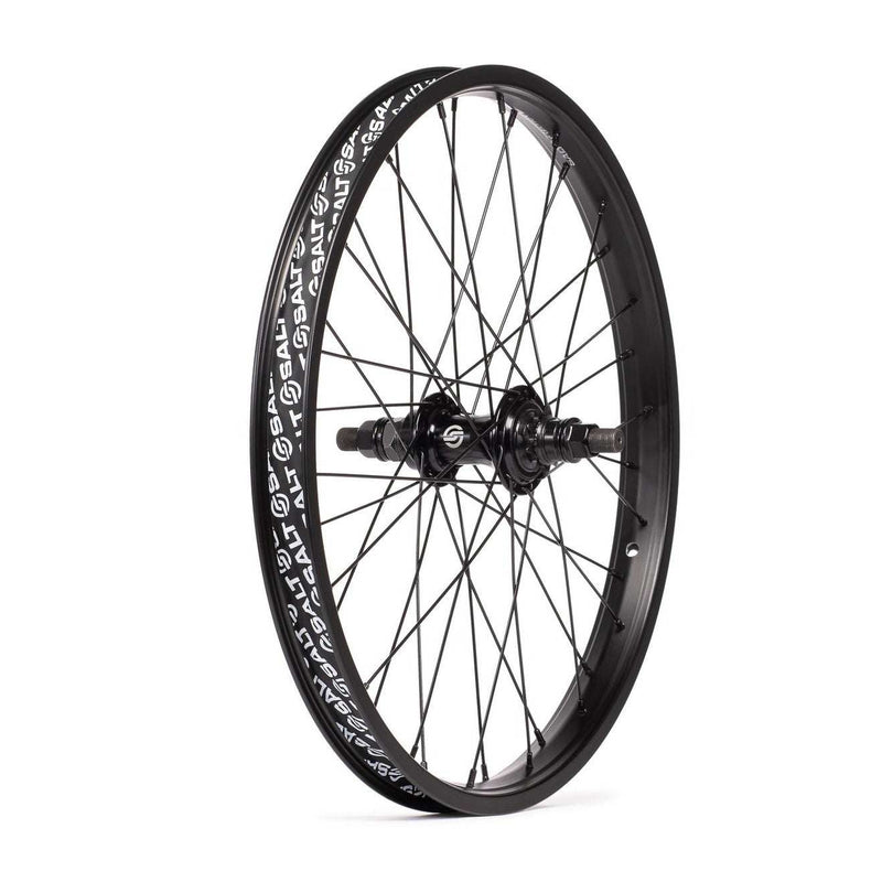 Black SALT Rookie Cassette rear wheel with 9t driver and 35mm single-wall SALT Beam rim