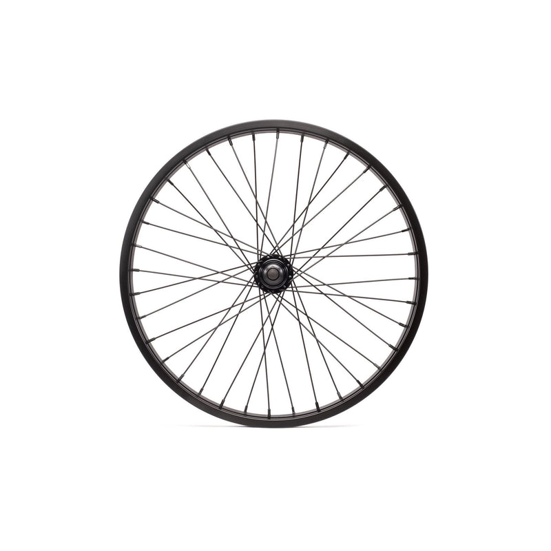 Black SALT ROOKIE FREEWHEEL rear wheel with alloy hub and 35mm rim for 16", 18", 20" bikes.