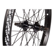 Black SALT ROOKIE FREEWHEEL rear wheel with alloy hub and 35mm BEAM rim.