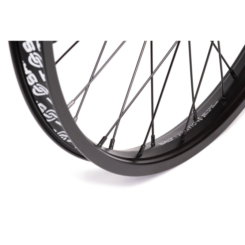 SALT ROOKIE FREEWHEEL rear wheel with black 35mm SALT "BEAM" rim and alloy hub.