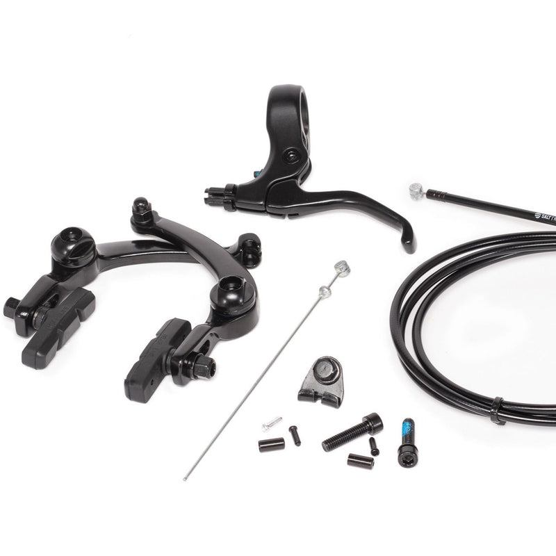 SALT ROOKIE U-Brake KIT black BMX brake kit including U-brake, lever, cable, hanger, and pads