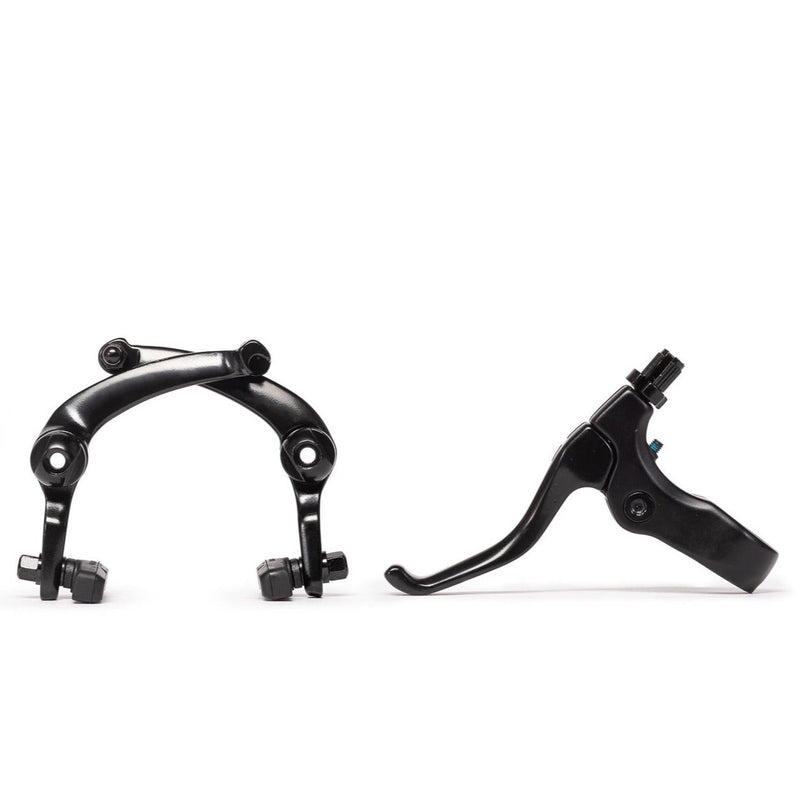 SALT ROOKIE U Brake Kit in Black for BMX bikes with hanger, brake pads, cable, and lever.