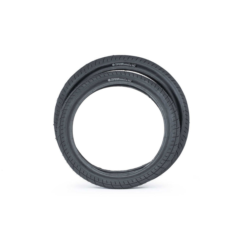 Salt Tracer Tire BMX tire in black with modern directional tread and knurled surface for improved traction.
