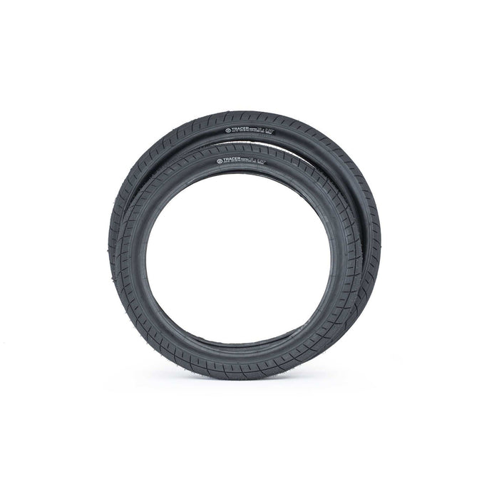 Salt Tracer Tire BMX tire in black with modern directional tread and knurled surface for improved traction.