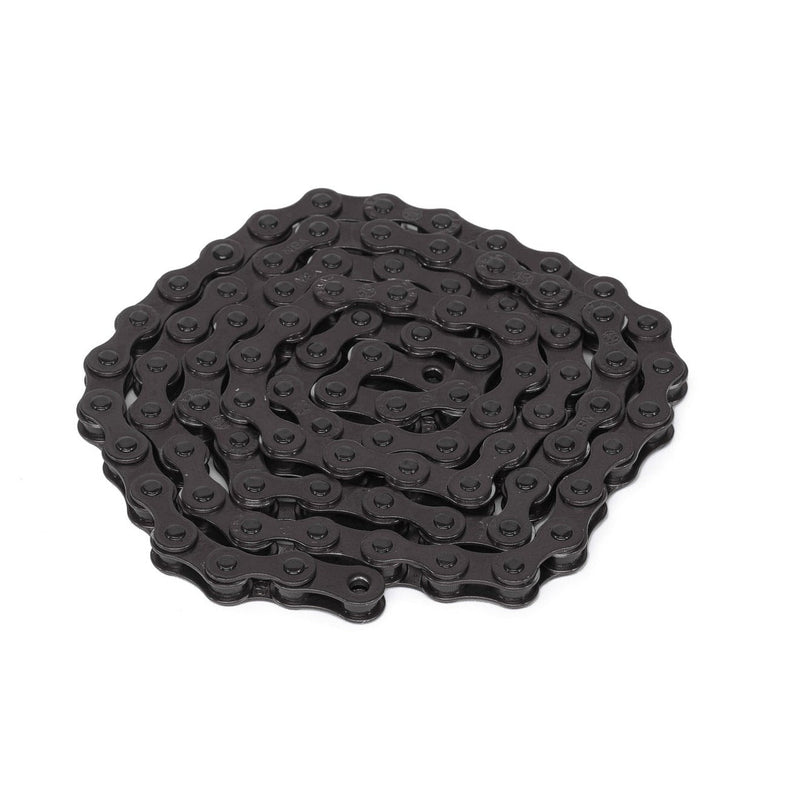 Black SALT TRACTION CHAIN with SALT embossed logo, 88 links, chromized steel, 1/2" x 1/8" size.