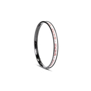 Welded double wall SALTPLUS MESA RIM with black and silver polished finish, 36mm profile.