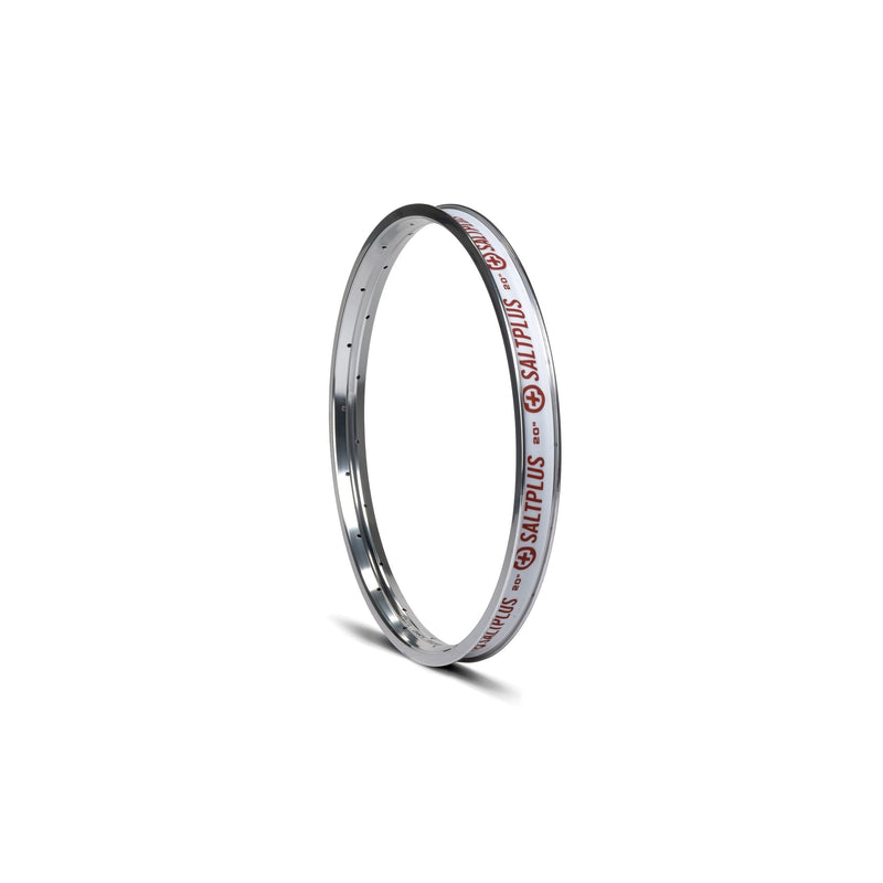 SALTPLUS MESA RIM polished silver double wall street rim with 36mm profile for 18" and 20" tires.