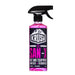 KRUSH SAN-X bike and equipment sanitiser and deodoriser spray bottle with black trigger and pink liquid