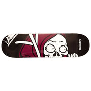 Sunday Creepy Sweeper skatedeck with skeleton graphic, 8.5" wide Canadian hard rock maple, 7 ply, medium concave design