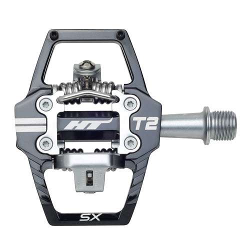 HT COMPONENTS T2-SX PEDALS high-performance aluminum BMX clipless pedal with CNC machined spindle and sealed bearings