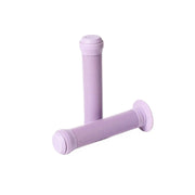 Fiend Team Grips flanged bike grips in lavender with angled rib pattern and nylon bar ends