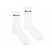 White Tall Order Small Logo Socks with subtle black branding and ribbed texture for durable everyday comfort