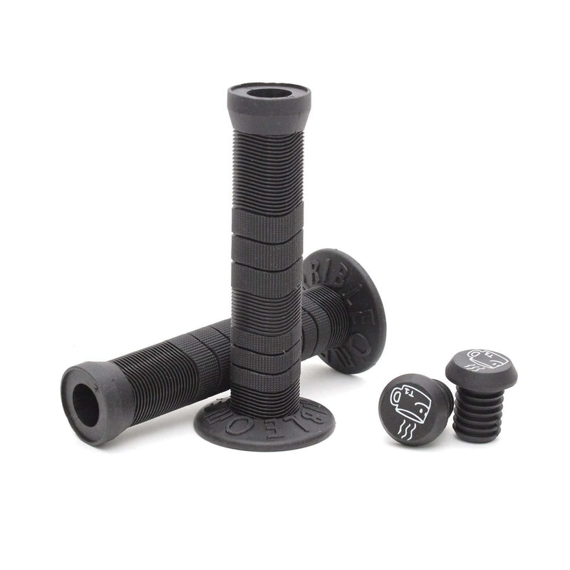 TERRIBLE ONE JOE RICH GRIPS black textured bicycle handlebar grips with matching bar ends, 145mm length, 114g per pair