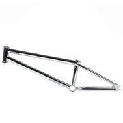 TOTAL BMX Hangover H4 BMX frame in chrome finish designed for park riding with low standover height and short back end.
