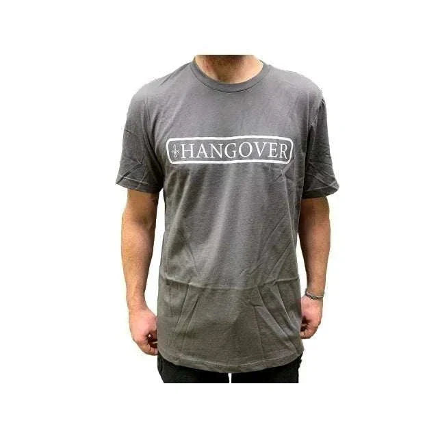 Grey TOTAL BMX Hangover T-Shirt with chest and sleeve logo, 100% cotton short sleeve tee