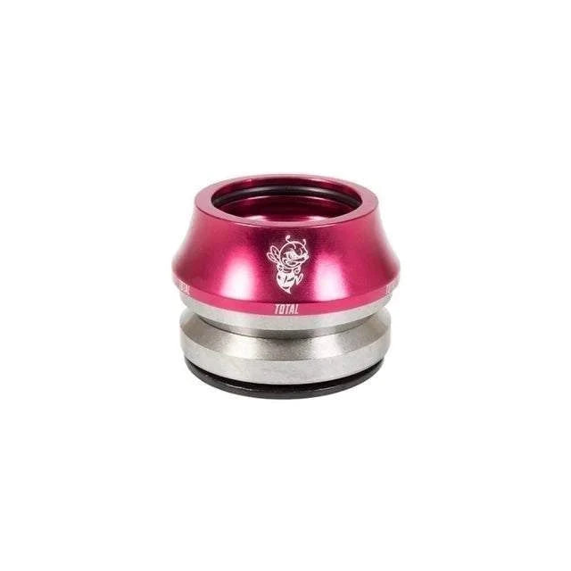TOTAL BMX Killabee Headset with sealed bearings and pink 6061 alloy top cover featuring Killabee logo
