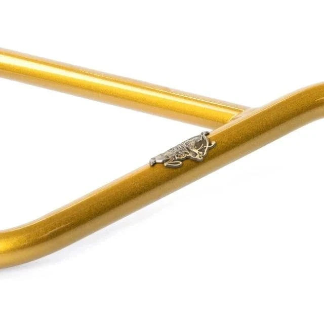 TOTAL BMX Killabee K3 2PC gold BMX handlebar with Kyle Baldock signature and upsweep design