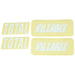 TOTAL BMX Killabee K4 frame stickers in white on yellow background for bike personalization and protection
