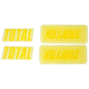 Yellow TOTAL BMX Killabee K4 frame stickers set with bold typography and honeycomb background design