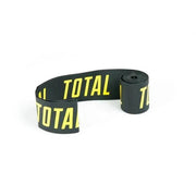 Total Rim Tape black durable bike rim tape with yellow TOTAL text for puncture protection