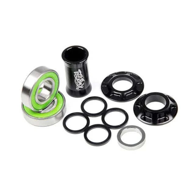 TOTAL BMX mid size bottom bracket set with sealed bearings and CNC machined alloy cones