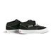 Black VANS Skate Half Cap shoes with white laces and soles, featuring suede and canvas construction and Steve Caballero signature design