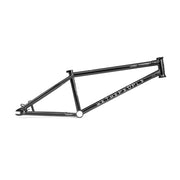 WETHEPEOPLE CHAOS MACHINE 22 BMX bike frame in black with disc brake mounts and Tyson Jones-Peni signature design