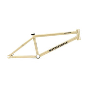 Wethepeople Pathfinder Frame beige BMX bike frame with black logo and sleek design