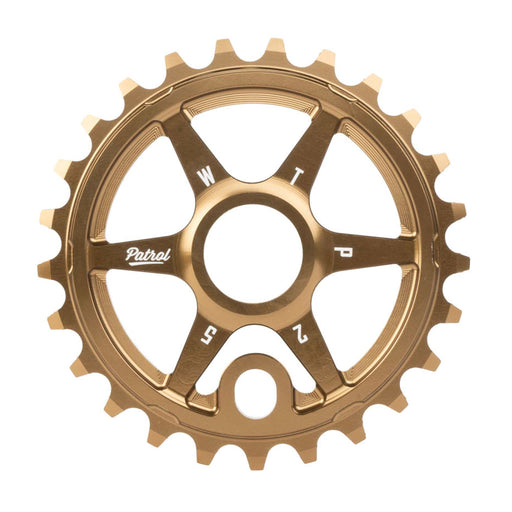 WETHEPEOPLE PATROL SPROCKET CNC machined 6061-T6 alloy bronze bike sprocket with offset teeth and classic design