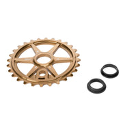 WETHEPEOPLE PATROL SPROCKET gold CNC alloy BMX sprocket with adapters for chain line adjustment