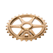 WETHEPEOPLE PATROL SPROCKET CNC machined 6061-t6 alloy bike sprocket in gold with offset teeth and classic design