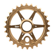 WETHEPEOPLE PATROL SPROCKET gold CNC machined 33t bike sprocket with offset teeth and classic design