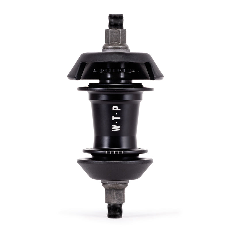 Black WETHEPEOPLE HELIX FREECOASTER hub with nylon hub guards and durable 8 point friction system