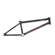 Wethepeople Trigger Frame black BMX frame with colorful logo and durable 4130 crmo tubing design