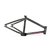 Wethepeople Trigger Frame black BMX frame with colorful logo and durable 4130 CrMo tubing design