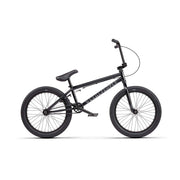 Black WETHEPEOPLE THRILLSEEKER XL Complete BMX bike with streamlined frame and 20-inch wheels designed for transition and ramp riding