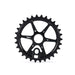 WETHEPEOPLE Patrol sprocket black CNC machined alloy bicycle chainring with offset teeth and classic design.