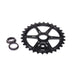 WETHEPEOPLE PATROL SPROCKET black CNC machined aluminum BMX sprocket with adapters for 19mm, 22mm, and 24mm shafts